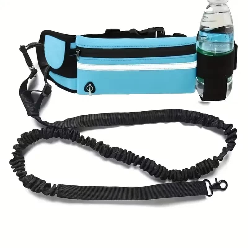 Běžecké hands-free vodítko pro psy – S bungee šňůrou a bederním pásem