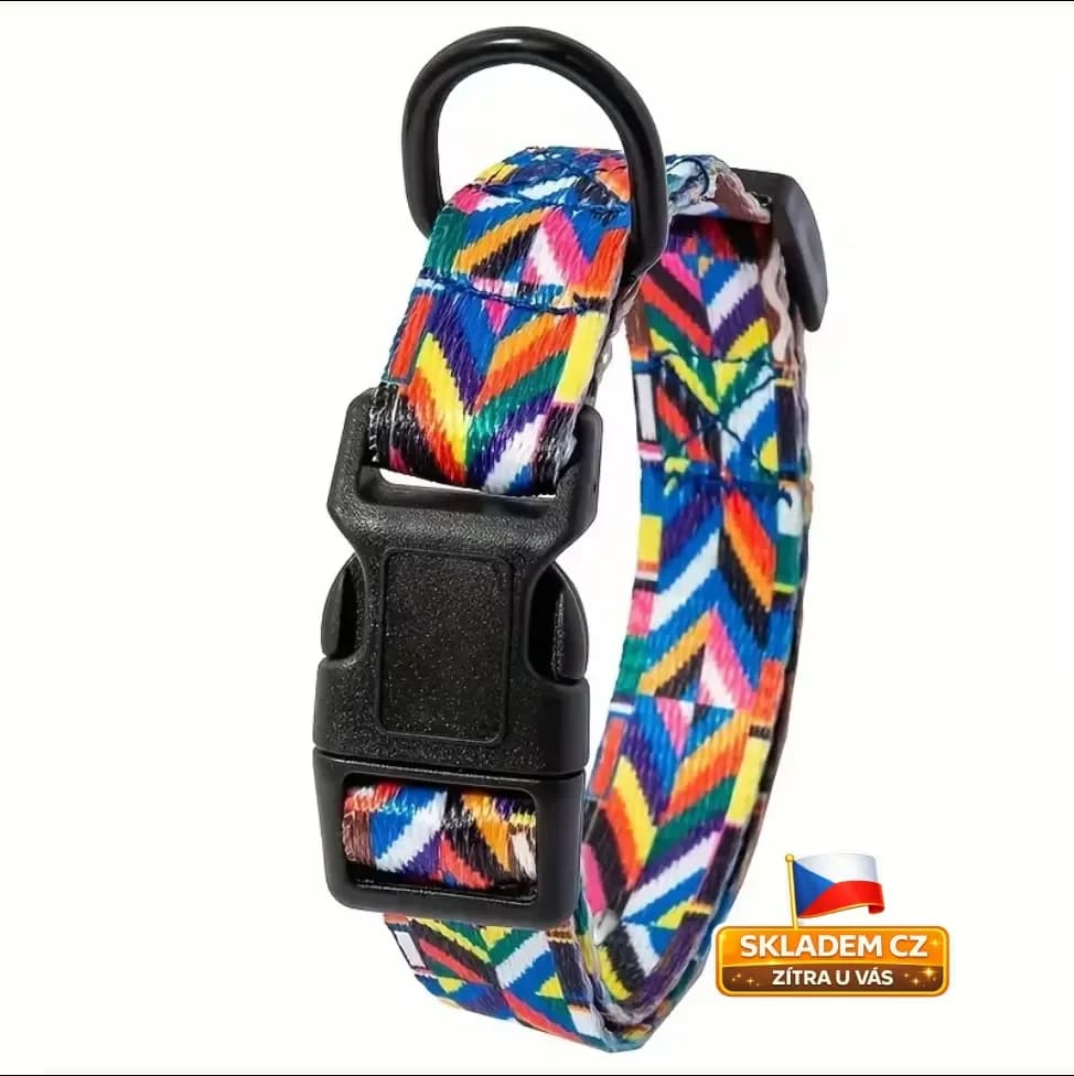 Boho obojek pro psy – Nastavitelný a pevný